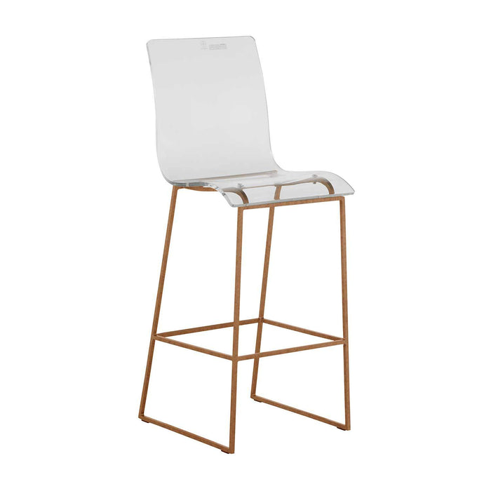 Gabby - SCH-151345 - Bar Height Stool - King - Antique Gold|Clear Acrylic