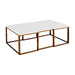 Gabby - SCH-151580 - Coffee Table - Stevens - Antique Textured Gold|White Seagrass|Clear Resin