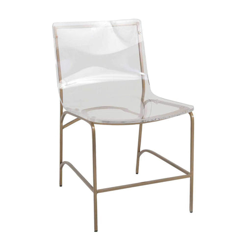 Penelope Dining Chair Antique Gold|Clear Acrylic