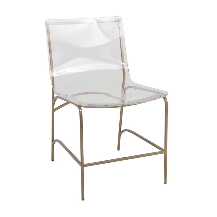 Gabby - SCH-153000 - Dining Chair - Penelope - Antique Gold|Clear Acrylic
