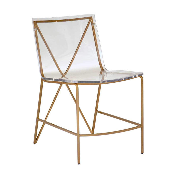 Gabby - SCH-155390 - Dining Chair - Johnson - Antique Gold|Clear Acrylic