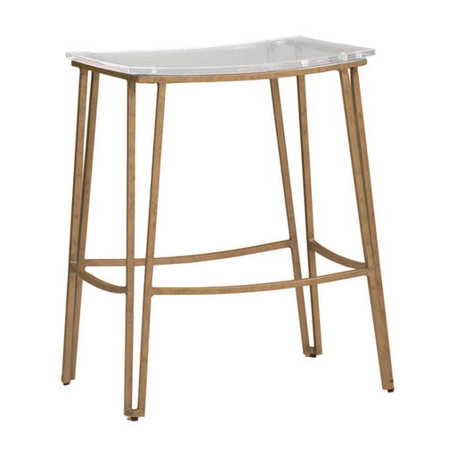 Pierce Counter Height Stool Antique Gold|Clear Acrylic