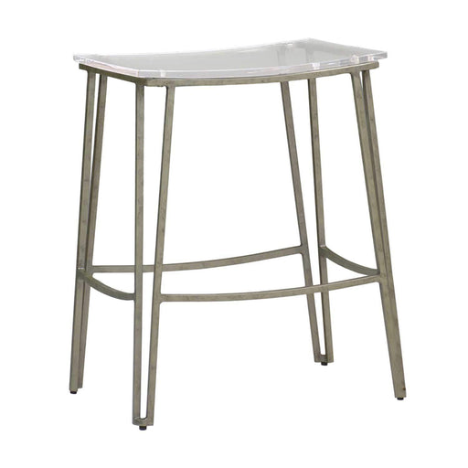 Pierce Counter Height Stool Antique Silver|Clear Acrylic