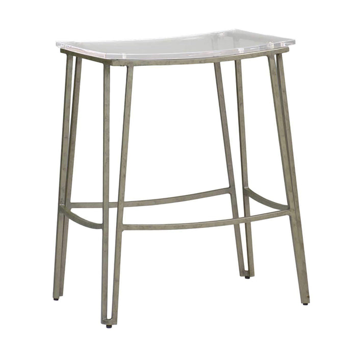 Gabby - SCH-155570 - Counter Height Stool - Pierce - Antique Silver|Clear Acrylic