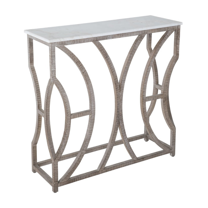 Gabby - SCH-155865 - Console Table - Helen - Charcoal Oak|Cloud White Marble