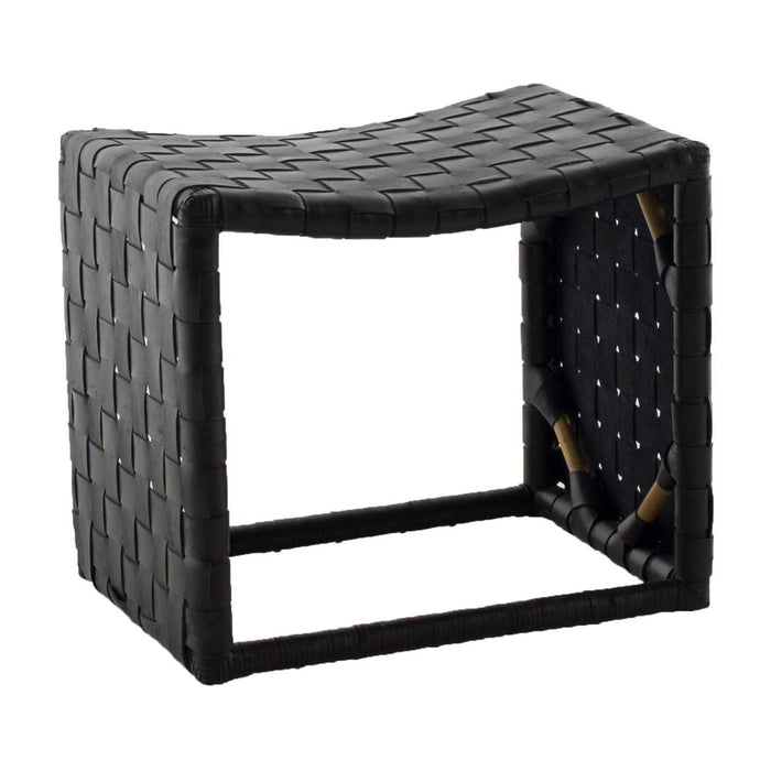 Gabby - SCH-158050 - Stool - Dover - Natural Rattan|Black Leather