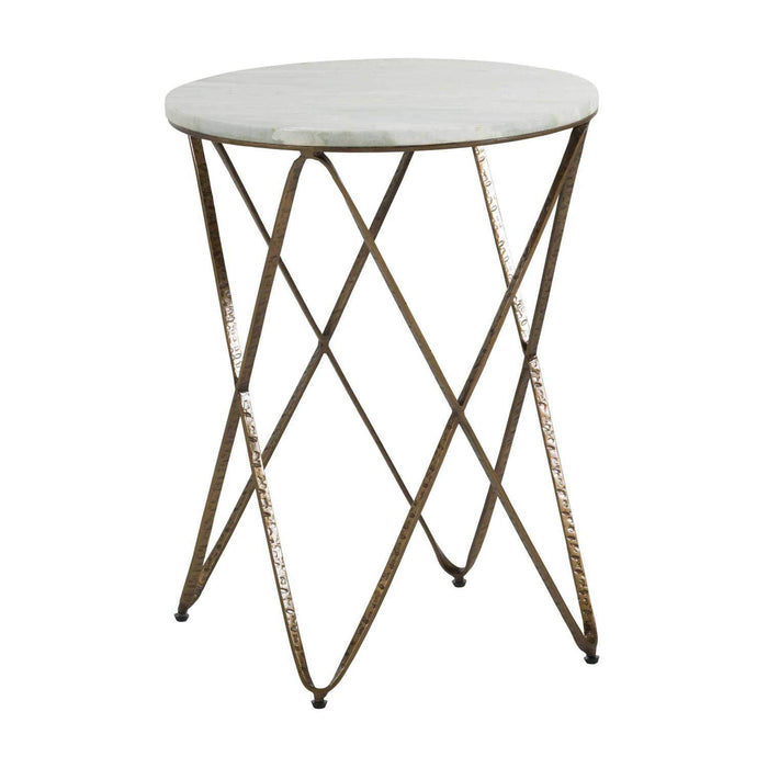 Gabby - SCH-159015 - Side Table - Phoenix - Vintage Gold|Feather Green Marble