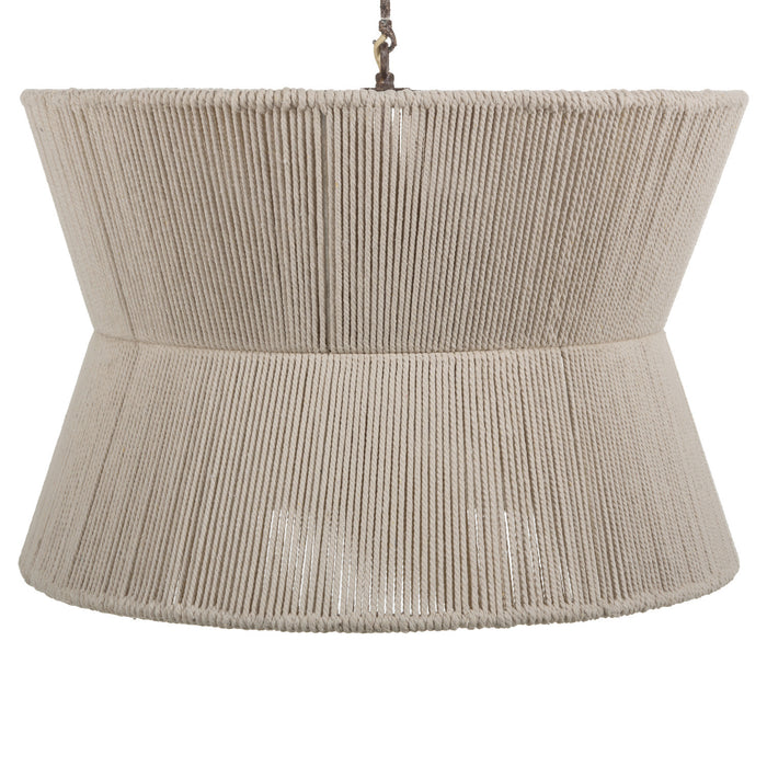 Gabby - SCH-159085 - Eight Light Chandelier - Gregory - White Cotton Rope|Rust
