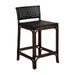 Gabby - SCH-160140 - Counter Height Stool - Dylan - Dark Brown Rattan|Dark Brown Leather