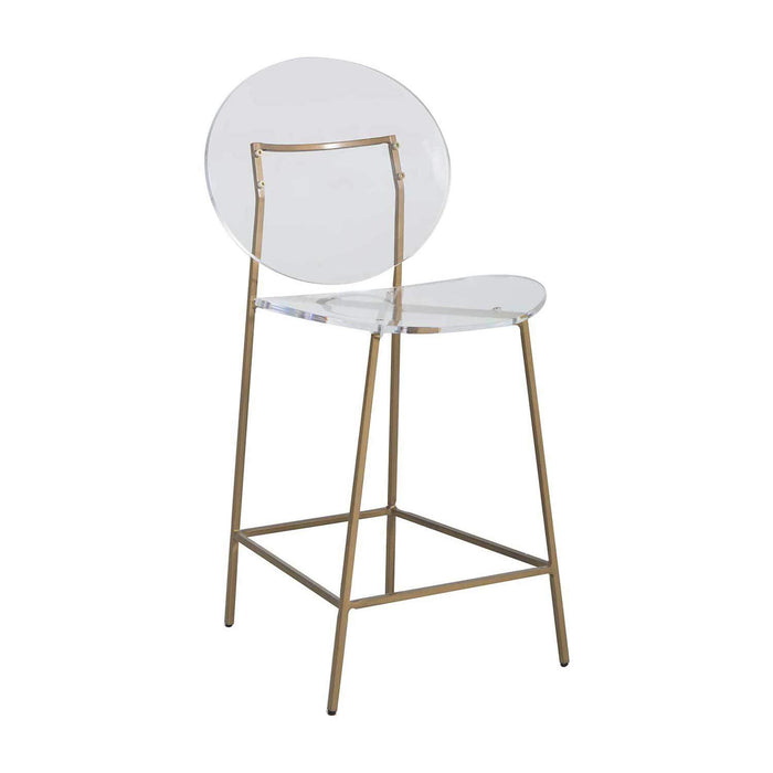 Gabby - SCH-160350 - Counter Height Stool - Sandy - Antique Gold|Clear Acrylic