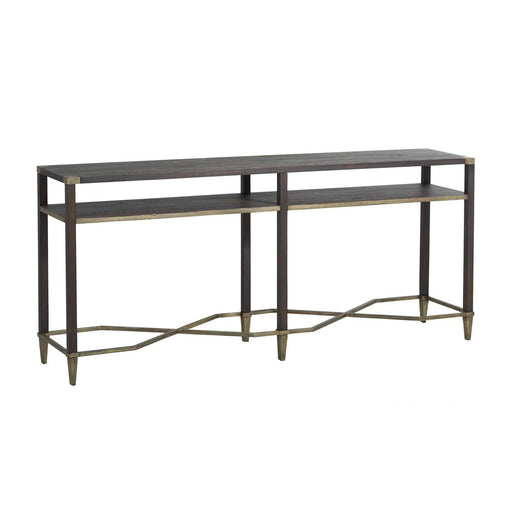 Sue Console Table Natural Black|Antique Champagne