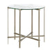 Gabby - SCH-161125 - Side Table - Clarissa - Textured Champagne|Tempered Glass