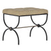Gabby - SCH-161205 - Stool - Galvin - Light Gray Leather|Textured Black|Brushed Brass