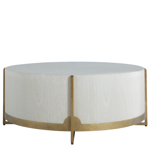 Clifton Coffee Table White Cerused Oak|Stained Gold