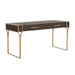 Gabby - SCH-166250 - Desk - Salvador - Painted Champagne|Dark Brown Stained Wood
