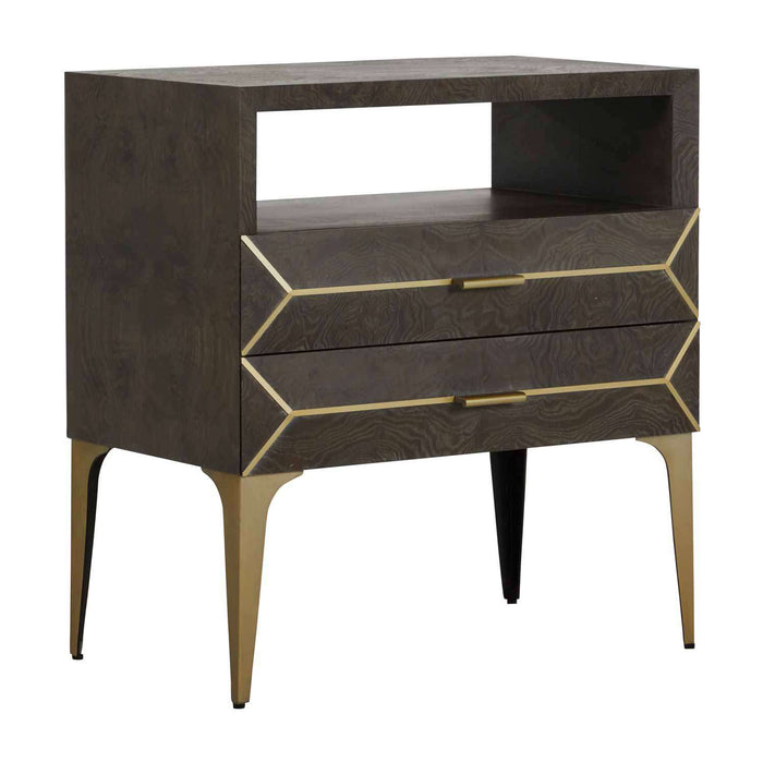 Gabby - SCH-166305 - Nightstand - Westville - Stained Brass|Dark Gray Burl