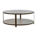 Gabby - SCH-168110 - Coffee Table - Marlon - Textured Black|Brushed Brass|Cerused White