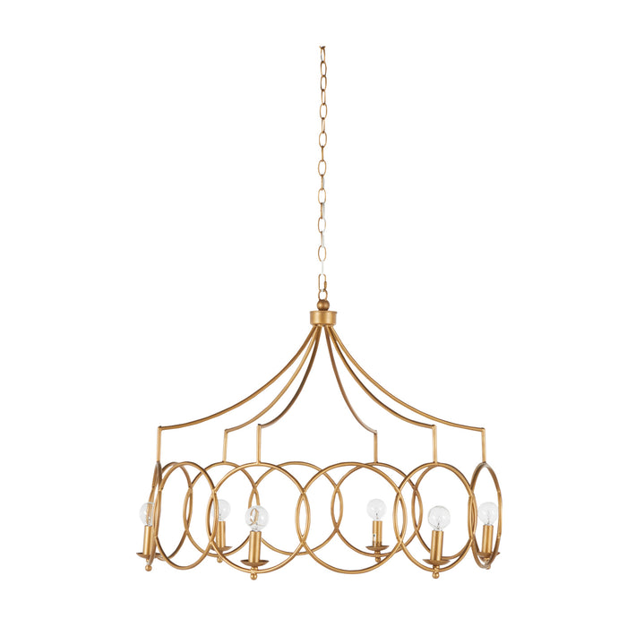 Gabby - SCH-169035 - Six Light Chandelier - Cansa - Clean Antique Gold