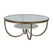 Gabby - SCH-169185 - Coffee Table - Wilbur - Forged Champagne|Ivory Marble