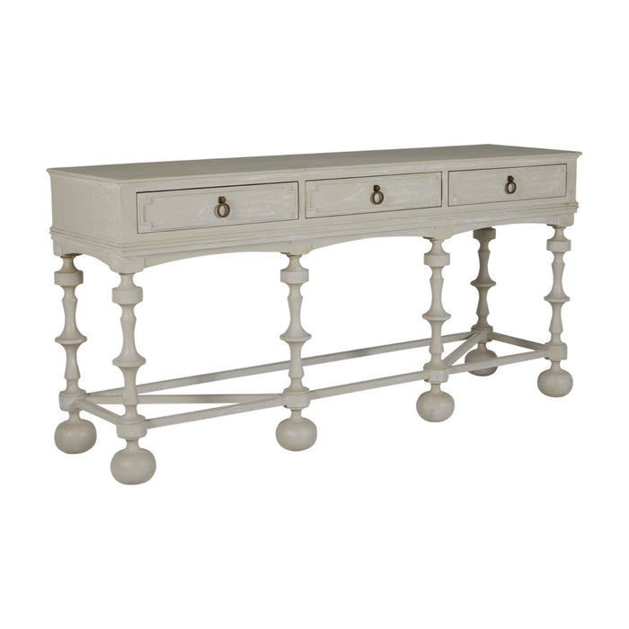 Gabby - SCH-169215 - Console Table - Arrington - Cerused White|Antique Brass