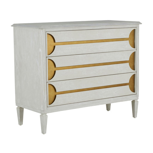 Kaitlin Chest Stained Brass|Cerused White