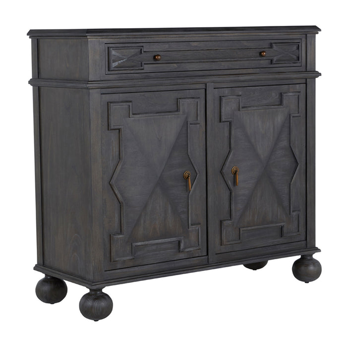 Gabby - SCH-169260 - Cabinet - Ezekiel - Cerused Forest Black|Antique Bronze