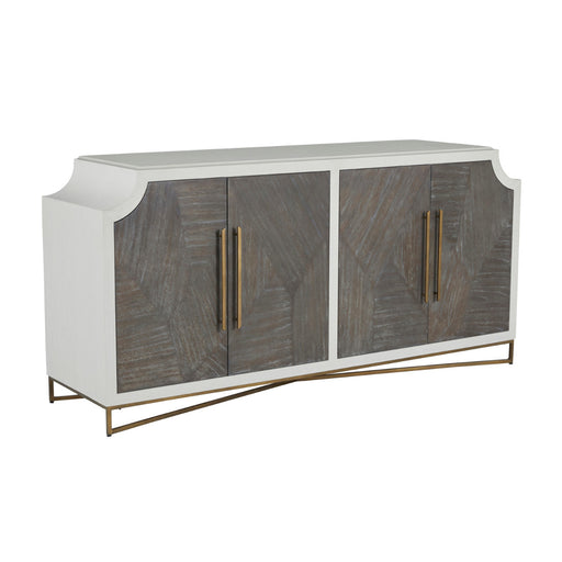 Kirsten Cabinet Cerused White|Cerused Coal|Stained Brass