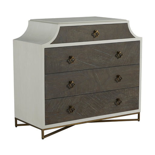 Kirsten Chest Cerused White|Cerused Coal|Stained Brass