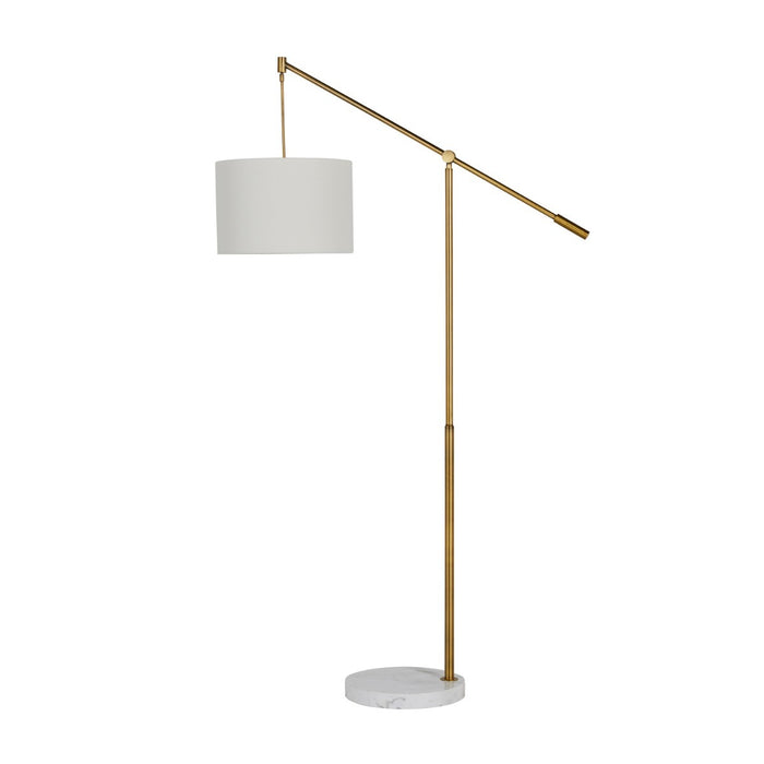 Gabby - SCH-170080 - One Light Floor Lamp - Fulton - Sea Salt Linen|Stained Gold|Volakas Marble