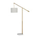 Gabby - SCH-170080 - One Light Floor Lamp - Fulton - Sea Salt Linen|Stained Gold|Volakas Marble