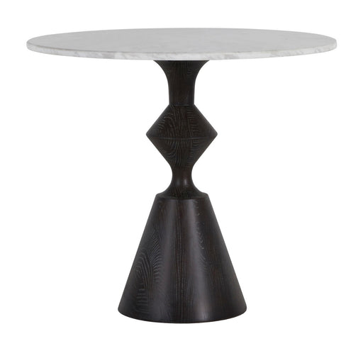Benedict Bistro Table Volakas Marble|Cerused Black