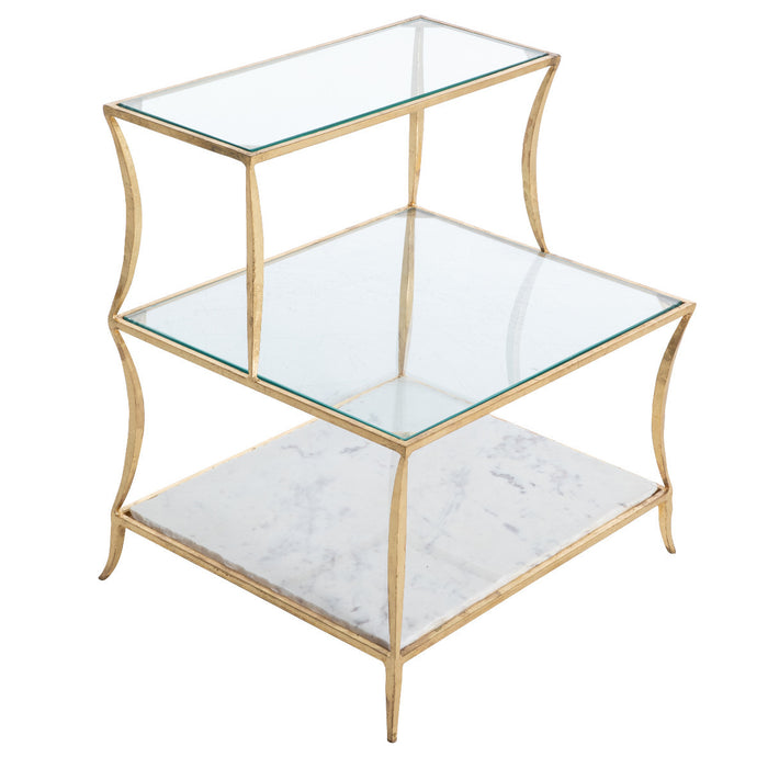 Gabby - SCH-170325 - Side Table - Hirsch - Royale Leaf|Specked White Marble