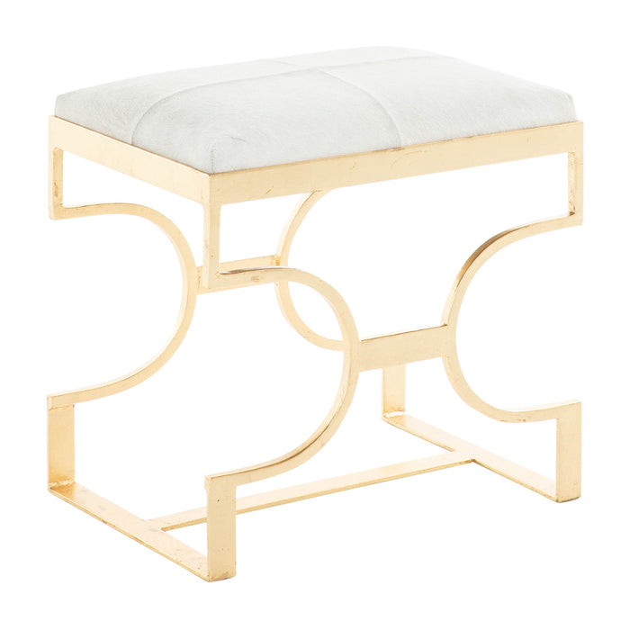 Gabby - SCH-170340 - Stool - Connelly - Royale Leaf|Natural Ivory Hide