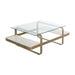 Gabby - SCH-170365 - Coffee Table - Winnipeg - Forged Champagne|Ivory Marble|Tempered Glass
