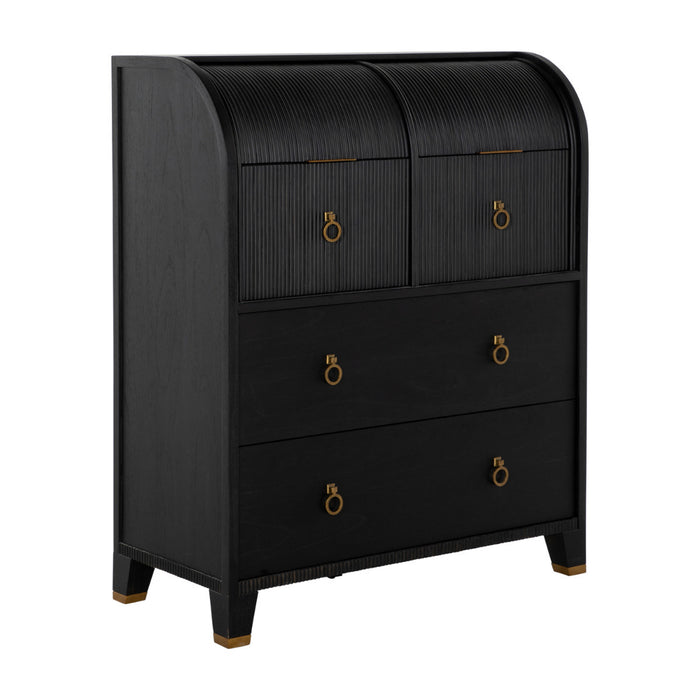 Gabby - SCH-170505 - Chest - Maison - Brushed Black|Stained Gold