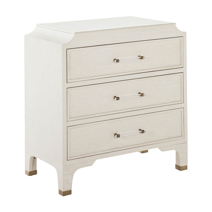 Gabby - SCH-175045 - Chest - Alexandra - Cerused White|Clear Acrylic|Stained Gold