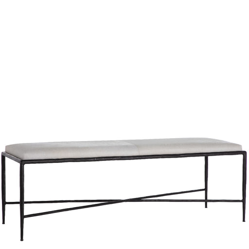 Devoe Bench Natural Ivory Hide|Gunmetal Bronze