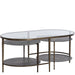 Gabby - SCH-175097 - Coffee Table - Northampton - Forged Champagne|Mercury Silver Metal|Tempered Glass