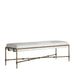 Gabby - SCH-175122 - Bench - Lambeth - Antique Aged Brass|Natural Ivory Hide