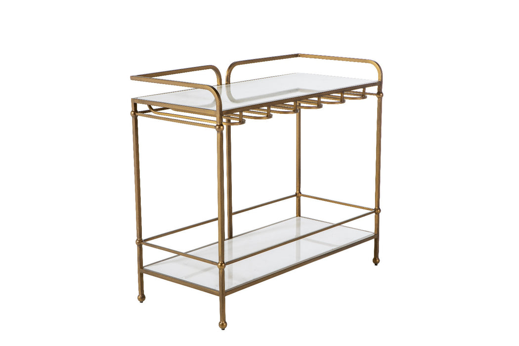 Gabby - SCH-175134 - Bar Console - Thia - Brushed Brass|Roman White Marble