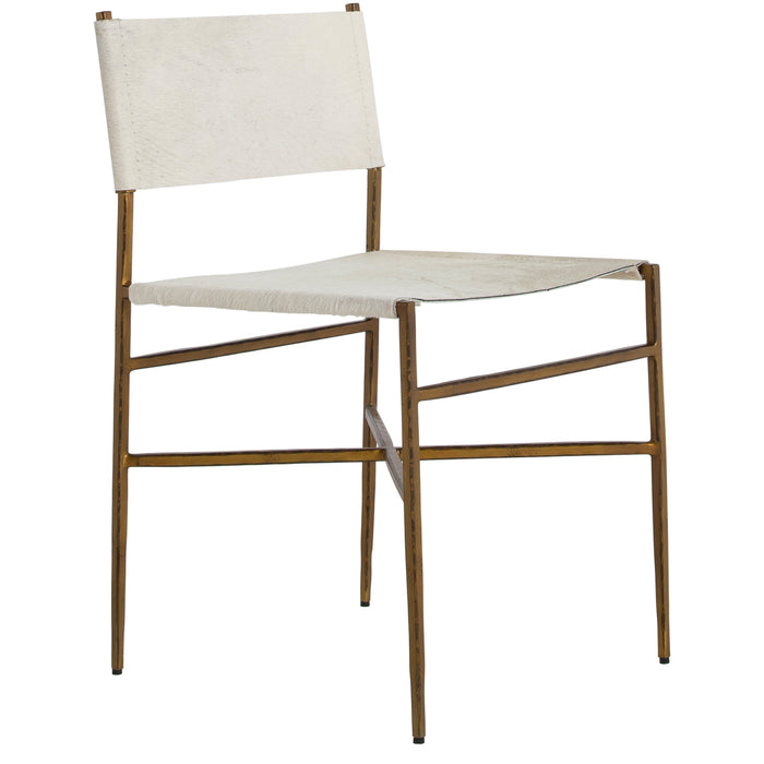 Gabby - SCH-175162 - Chair - Landon - Antique Aged Brass|Natural Ivory Hide