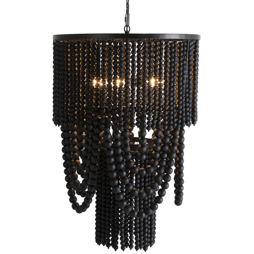 Norton Five Light Chandelier Charcoal Black|Matte Black