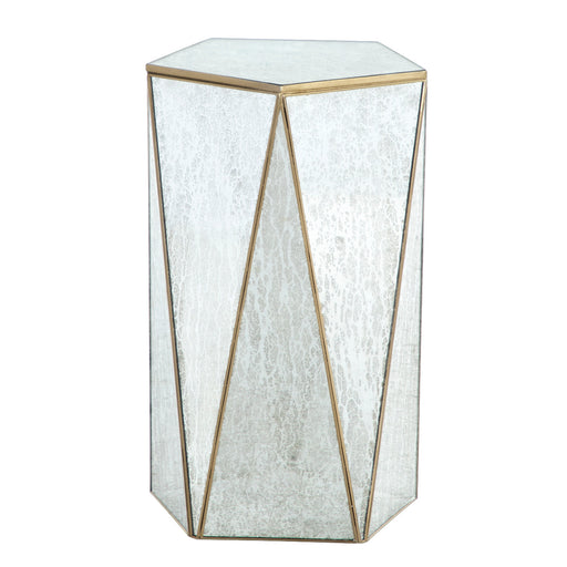 Tindell Drinking Table Polished Brass|Mercury Glass