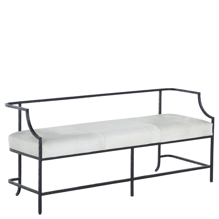 Gabby - SCH-175193 - Bench - Victor - Flat Black|Natural Ivory Hide