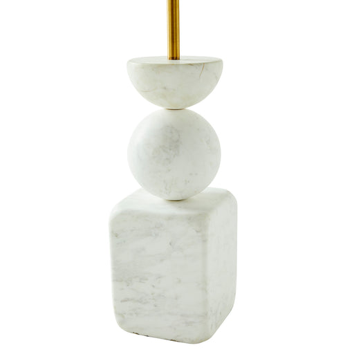Gia Two Light Floor Lamp Brass|Marble