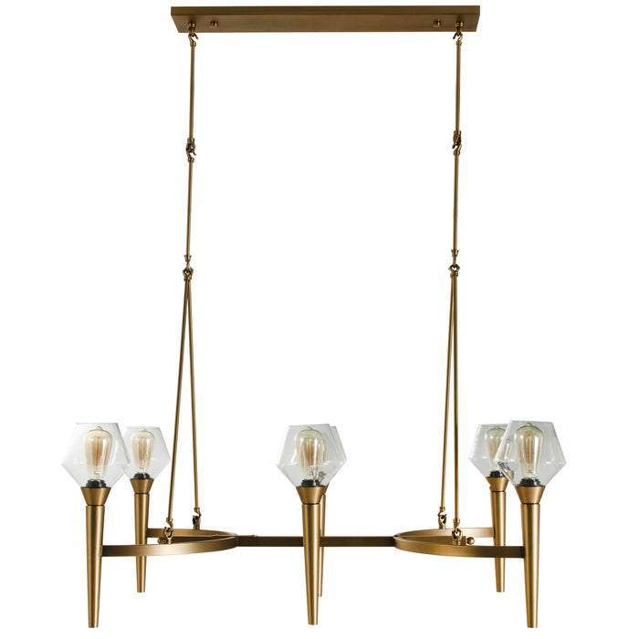 Gabby - SCH-175364 - Six Light Chandelier - Kimbrell - Matte Antique Brass|Clear Glass
