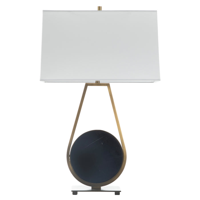 Gabby - SCH-175370 - One Light Table Lamp - Emerald - Antique Brass|Natural Black Marble|White Linen