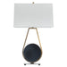 Gabby - SCH-175370 - One Light Table Lamp - Emerald - Antique Brass|Natural Black Marble|White Linen