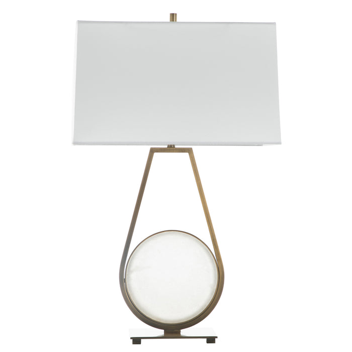 Gabby - SCH-175371 - One Light Table Lamp - Emerald - Antique Brass|Marble|White Linen