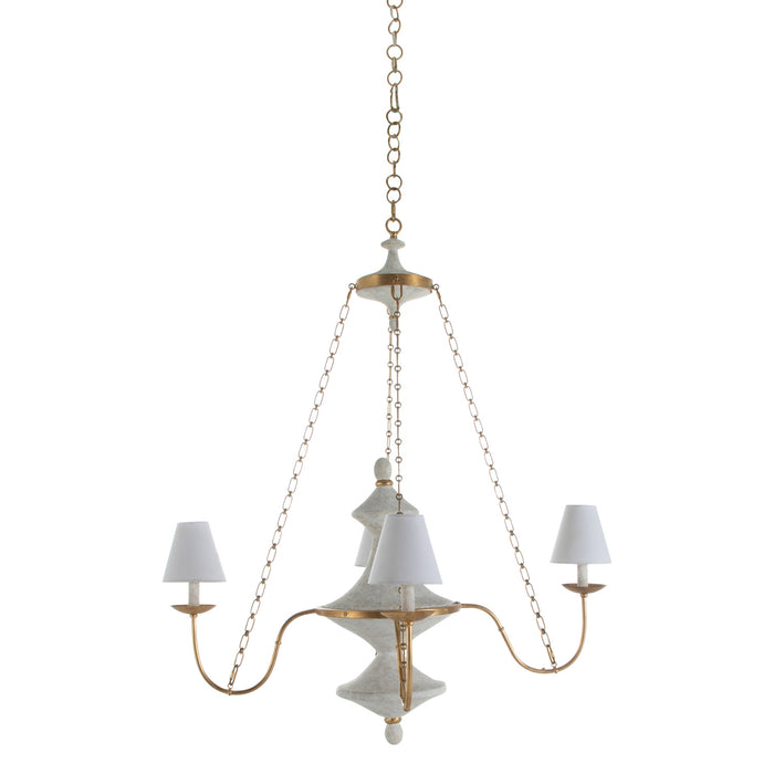 Gabby - SCH-175390 - Four Light Chandelier - Pascal - Textured White/Vintage Gold